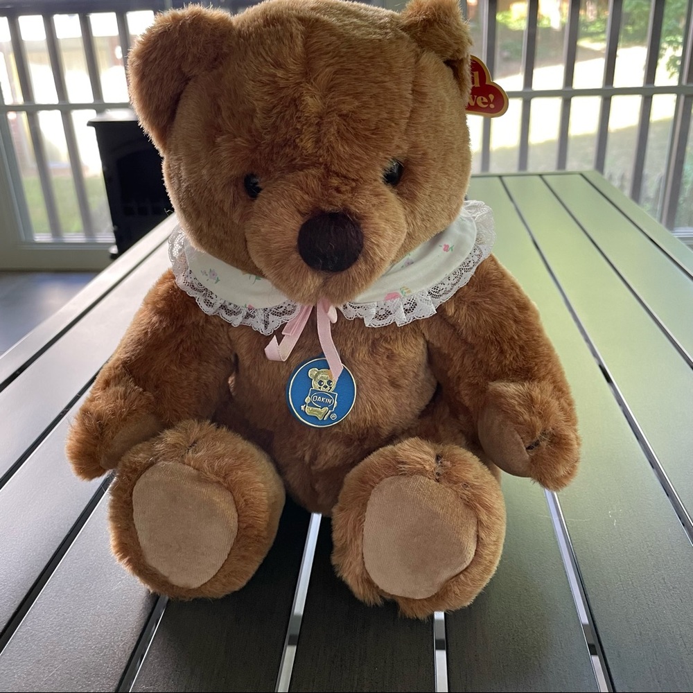 VINTAGE 1985 DAKIN MAMA TEDDY BEAR WITH MOVABLE HEAD, ARMS, AND LEGS!! - Picture 5 of 10